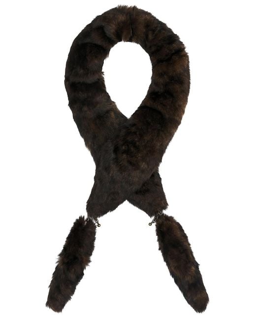 Chloé Black Chain Tail Scarf
