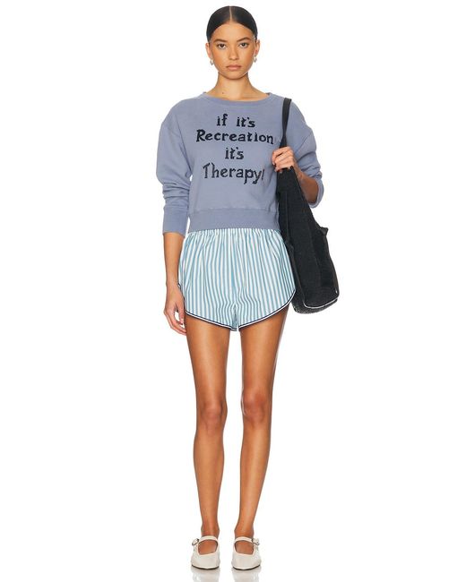 Bode Blue Recreation Crewneck Top