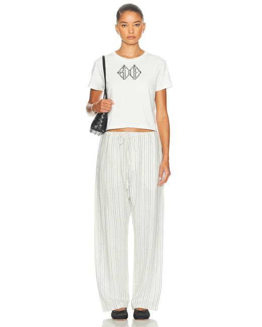 Bode White Diamond Monogram Tee
