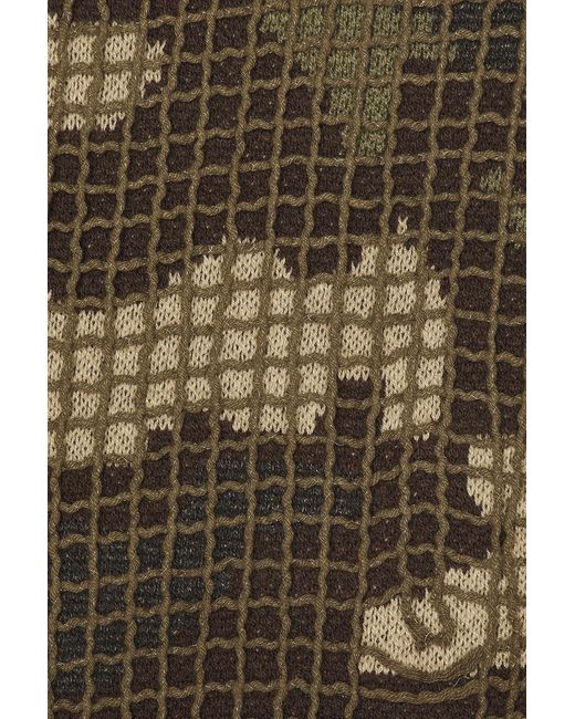 Kody Phillips Green Netted Sweater for men