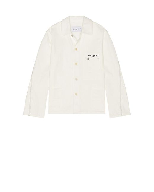 Givenchy White Patch Pockets Jacket for men
