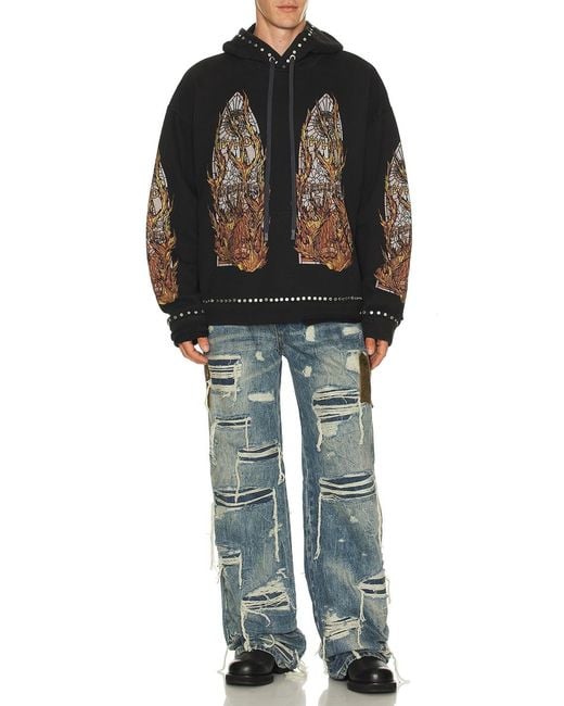 Who Decides War Black Hardware Hooded Pullover for men