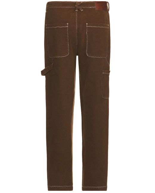 Kidsuper Brown Messy Stitched Work Pant for men