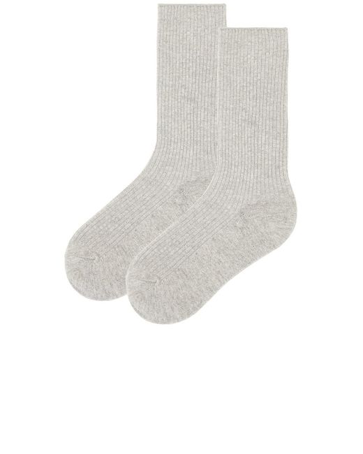 ÉTERNE White Classic Rib Socks