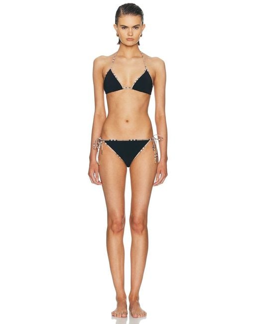 Burberry Black Tie Bikini Set