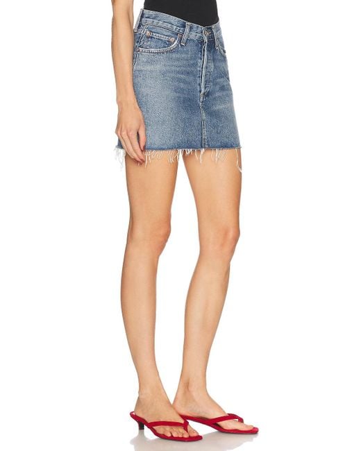 Agolde Blue V-Waist Mini