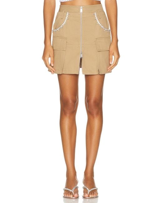 Area Natural Crystal Pocket Cargo Mini Skirt