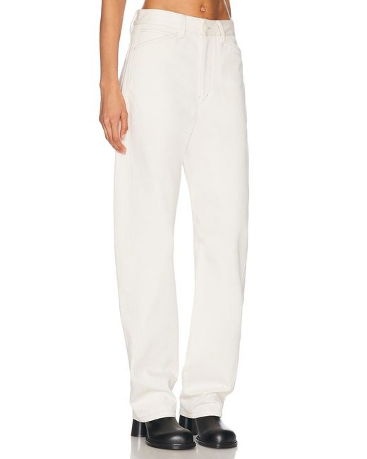 Lemaire White Five Pocket Twisted Pant