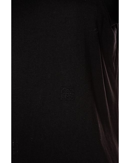 Totême  Black Curved Seam Tee