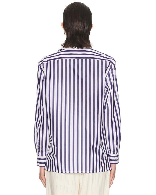 Ralph Lauren Blue Capri Button Up Top