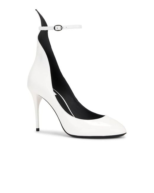 Alaïa White Ankle Strap Pump