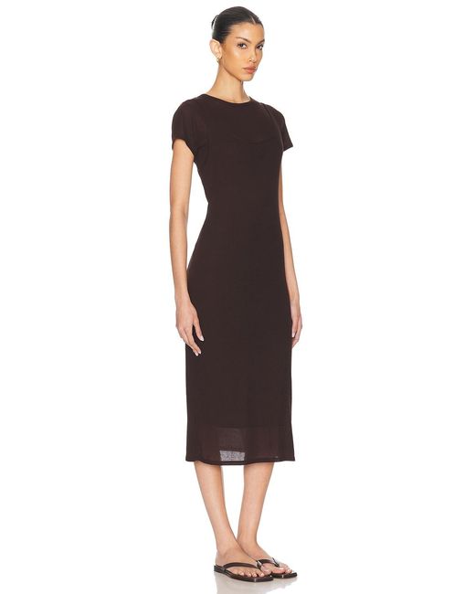 Leset Black Rozzi Double Layer Tee Dress