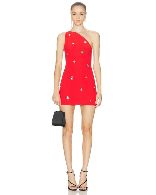 David Koma All Over Crystal Embroidered Mini Dress