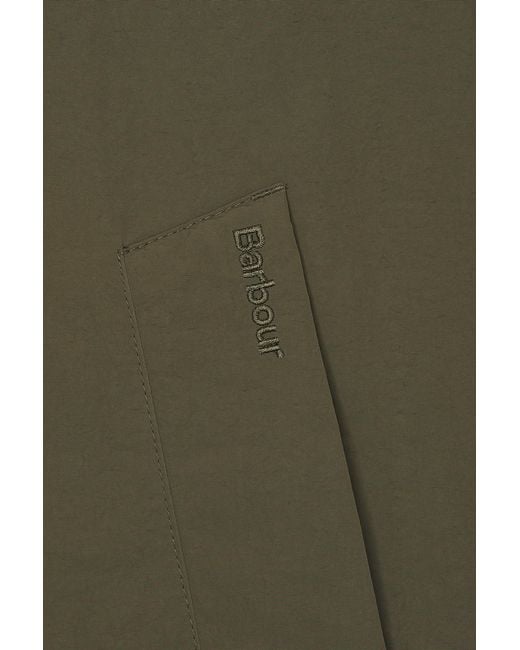 Barbour Green Wadded Lorden Showerproof Mac Jacket for men