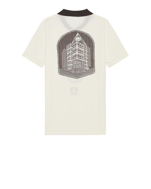 Acne White Graphic Tee for men