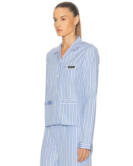 Miu Miu Blue Button Up Top
