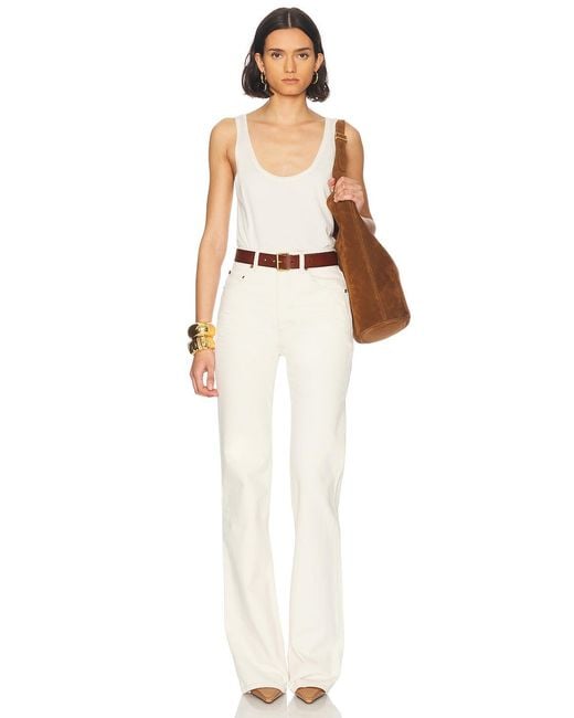Saint Laurent White Bootcut Leg Jeans