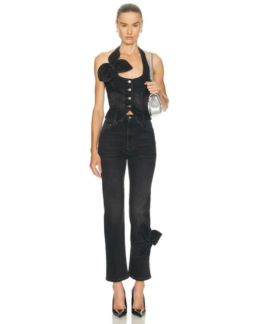 Area Black Bow Straight Leg
