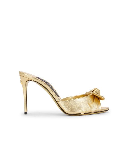 Dolce & Gabbana Metallic Mule Sandal