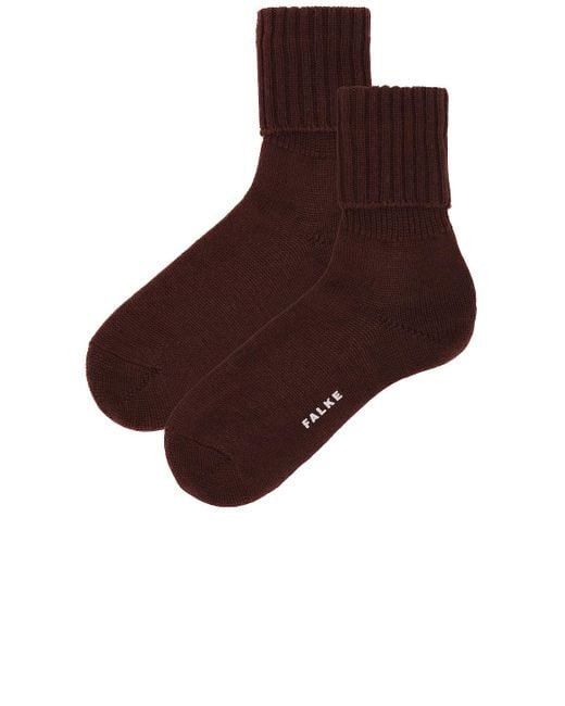 Falke Brown Striggings Rib Sock