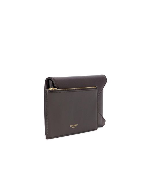 Saint Laurent Gray Large Flap Wallet