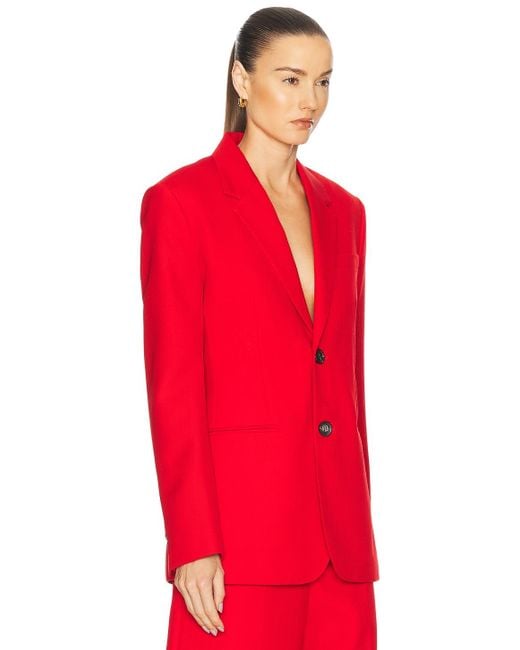 AMI Red Semi Lined Blazer
