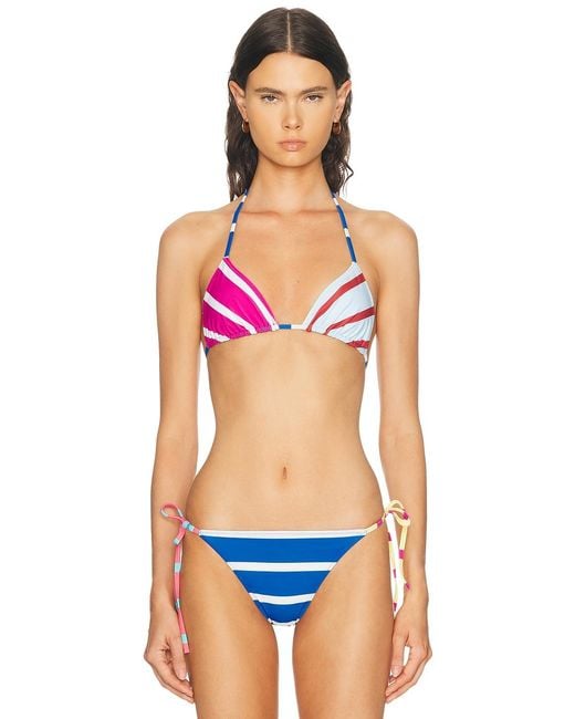 Solid & Striped Blue The Iris Reversible Bikini Top