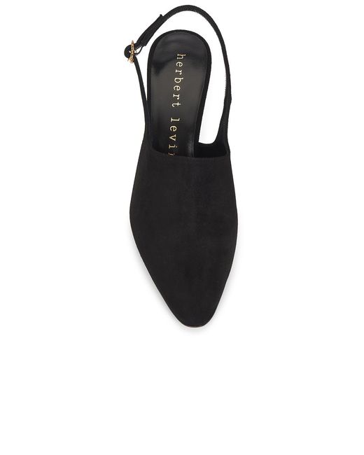 Herbert Levine Black Cover-Up Suede Pump