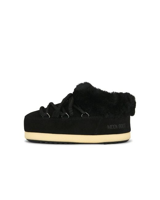Moon Boot Black Evx Mule Suede Boot