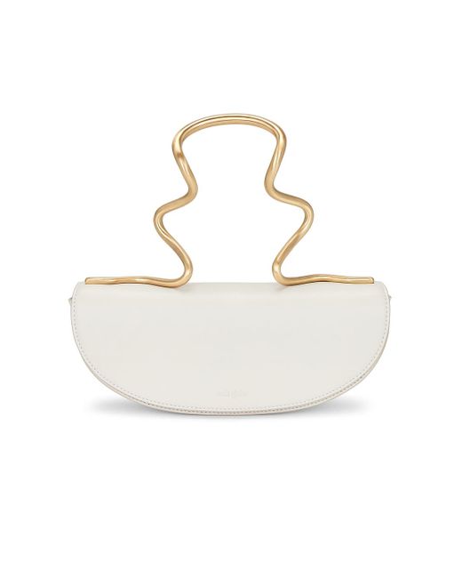 Cult Gaia White Ilaria Top Handle Bag