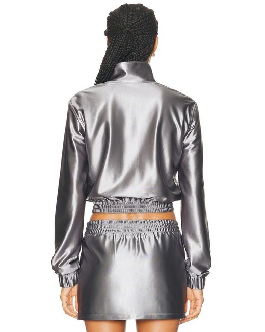 Alexander Wang Gray Shrunken Zip-Up Jacket