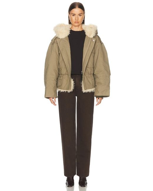 Marc Jacobs Natural Cropped Cargo Parka