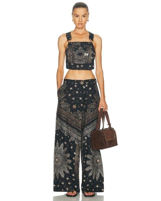 R13 Black Overall Bustier Top