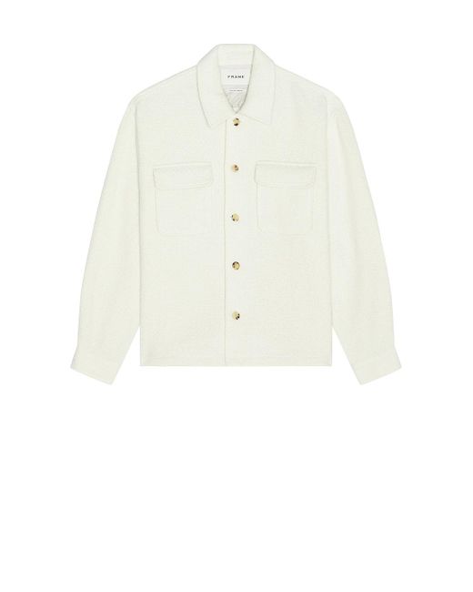 FRAME White Tweed Overshirt for men