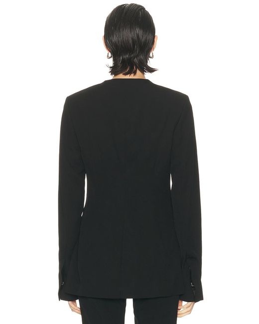 Totême Black Collarless Evening Jacket
