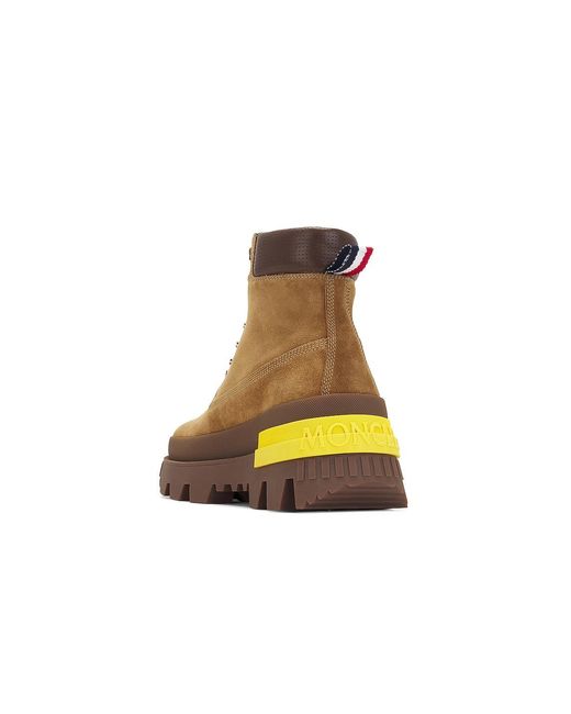 Moncler Brown Mon Corp Suede Boot for men