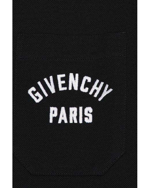 Givenchy Black Front Pocket Polo for men