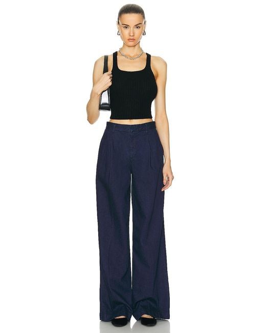 SPRWMN Blue Pleated Trouser Jeans