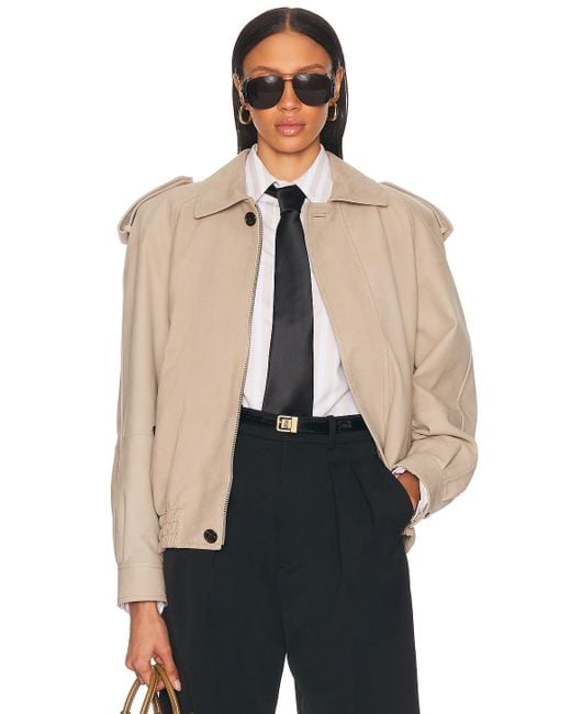 Saint Laurent Natural Bomber Jacket