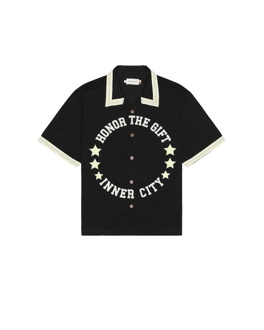 Honor The Gift Black A-spring Tradition Snap Up Shirt for men