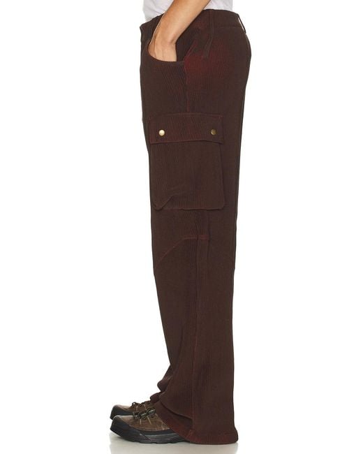 Isa Boulder Brown Blaze Cargo Pants for men
