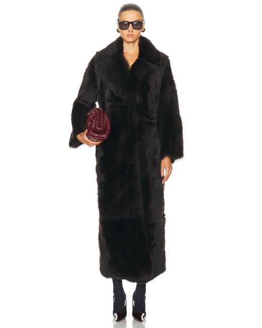 Nour Hammour Black For Fwrd Evita Extra Long Coat