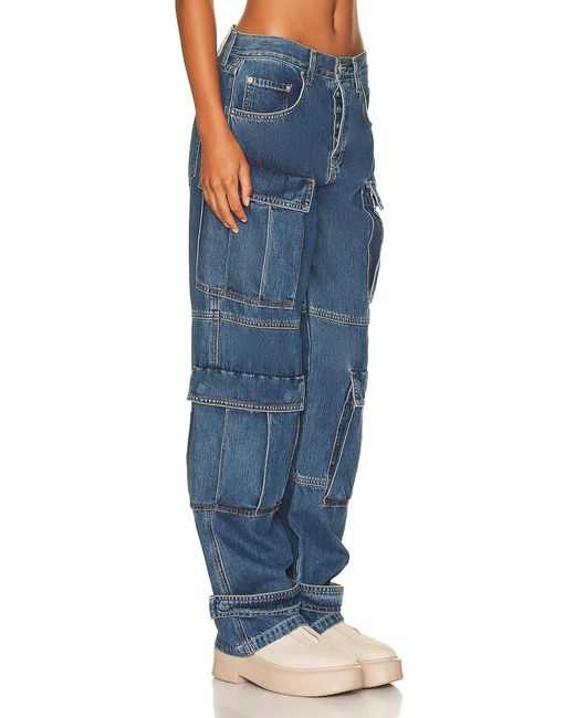 GRLFRND Blue Lex Cargo Jeans