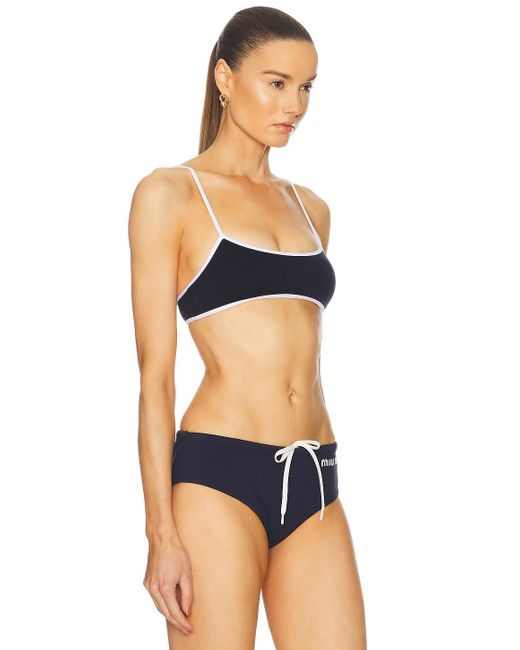Miu Miu Blue Bikini Top