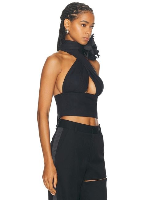 Area Blue Halter Top