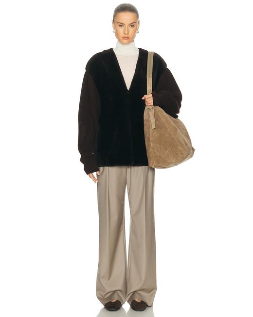 Jil Sander Black V Neck Pullover Sweater