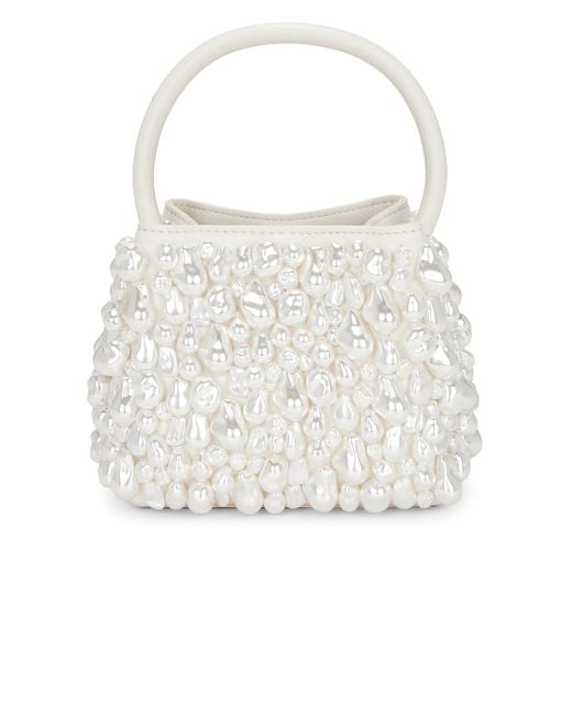 Cult Gaia White Solene Top Handle Bag