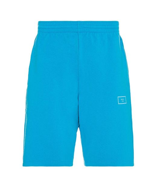 Martine Rose Cotton Logo Wide Leg Short in Blue for Men | Lyst
