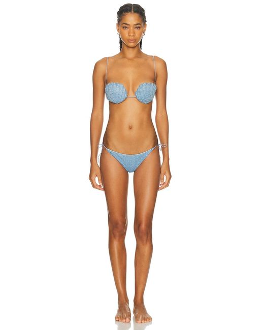 Oseree Orange Lumiere Shell Two Piece Bikini Set
