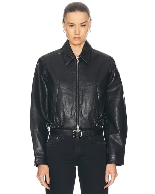Agolde Black X Shoreditch Ski Club Essie Cropped Jacket